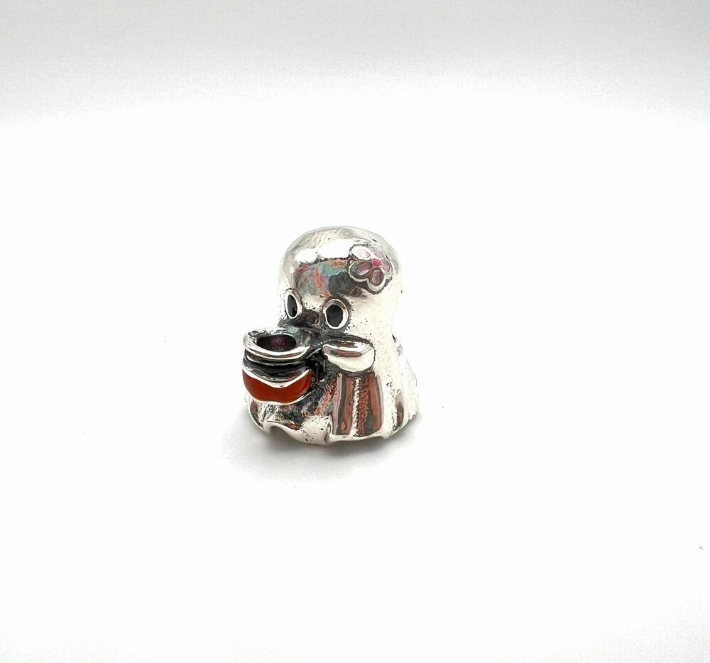 NEW Halloween Ghost with Coffee Charm for European Bracelet